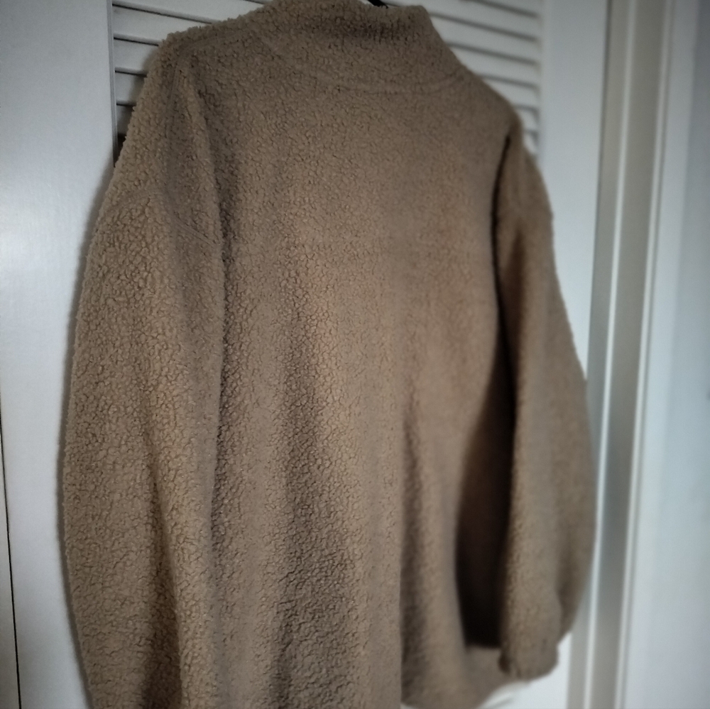 Universal Thread Sherpa Full Zip Jacket Beige Wit… - image 6